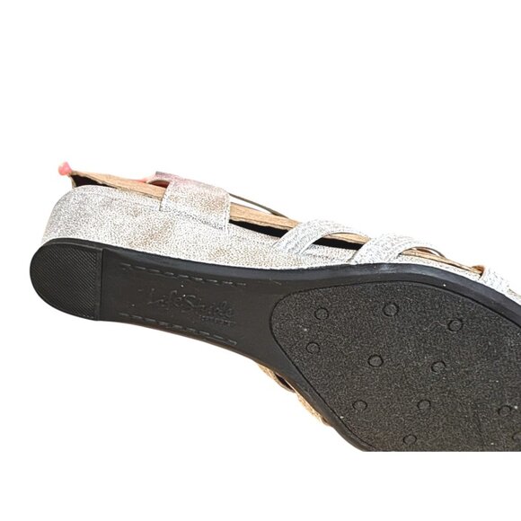 NWOT LifeStride Yaya Silver Metallic Wedge Sandals Womens 6.5 M  1.5 inch wedge - Picture 9 of 11